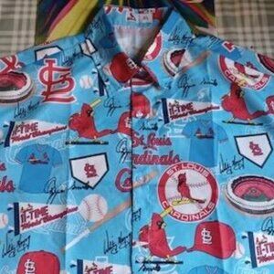 ST. LOUIS CARDINALS MENS ADULT ALL OVER PRINT SHANE COMPANY SIZE XL NWOT